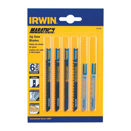 IRWIN Jigsaw Bld U-Shank 6Pc 3071001